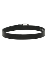 Load image into Gallery viewer, Men's Black Casual Solid Leather Belt with Silver Buckle
