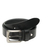 Load image into Gallery viewer, Men's Black Smoth Texture Leather Casual Belt
