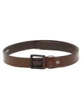 Load image into Gallery viewer, Men's Brown Texture Leather belt with black buckle

