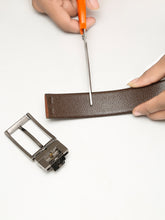 Load image into Gallery viewer, Men's Genuine Black &amp; Brown Leather Reversible Belt
