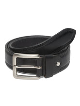 Load image into Gallery viewer, Mens Black Leather Pin-Buckle Casual Belt
