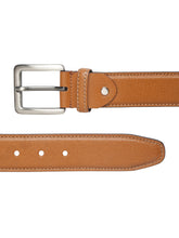 Load image into Gallery viewer, Mens Tan Leather Pin-Buckle Casual Belt
