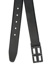 Load image into Gallery viewer, Teakwood Leather Men Textured Black-Silver Belt
