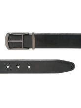 Load image into Gallery viewer, Teakwood Leather Men Textured Black Belt
