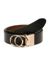 Load image into Gallery viewer, Women’s Black &amp; Brown Reversible Leather Belt

