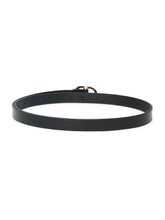 Load image into Gallery viewer, Women Black Leather Belt With Oval Gold Buckle
