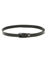 Load image into Gallery viewer, Women’s Black Leather Belt with Matte Black Buckle
