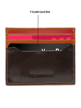 Load image into Gallery viewer, Teakwood Leather Brown Card Holder
