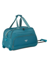 Load image into Gallery viewer, Teal Printed Small Duffel Trolley Bag
