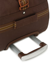 Load image into Gallery viewer, Brown Printed Small Duffel Trolley Bag

