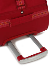 Load image into Gallery viewer, Maroon Printed Medium Duffel Trolley Bag
