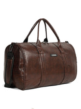 Load image into Gallery viewer, Teakwood Brown Unisex Duffle Bag – Stylish &amp; Spacious Travel Bag for Gym, Weekend Getaways, Business Trips &amp; Everyday Use

