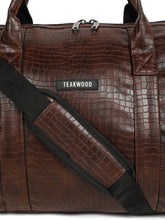 Load image into Gallery viewer, Teakwood Brown Unisex Duffle Bag – Stylish &amp; Spacious Travel Bag for Gym, Weekend Getaways, Business Trips &amp; Everyday Use
