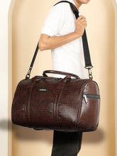 Load image into Gallery viewer, Teakwood Brown Unisex Duffle Bag – Stylish &amp; Spacious Travel Bag for Gym, Weekend Getaways, Business Trips &amp; Everyday Use
