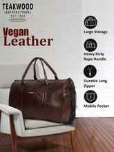 Load image into Gallery viewer, Teakwood Brown Unisex Duffle Bag – Stylish &amp; Spacious Travel Bag for Gym, Weekend Getaways, Business Trips &amp; Everyday Use
