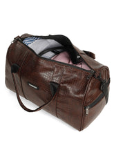 Load image into Gallery viewer, Teakwood Brown Unisex Duffle Bag – Stylish &amp; Spacious Travel Bag for Gym, Weekend Getaways, Business Trips &amp; Everyday Use
