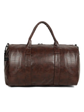 Load image into Gallery viewer, Teakwood Brown Unisex Duffle Bag – Stylish &amp; Spacious Travel Bag for Gym, Weekend Getaways, Business Trips &amp; Everyday Use
