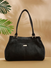 Load image into Gallery viewer, Women Black Leather Handheld bag
