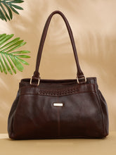 Load image into Gallery viewer, Women Brown Leather Handheld bag
