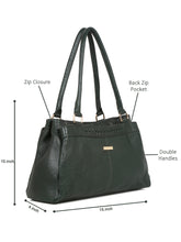 Load image into Gallery viewer, Women Green Leather Handheld bag
