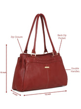 Load image into Gallery viewer, Women Red Leather Handheld bag
