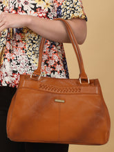 Load image into Gallery viewer, Women Tan Leather Handheld bag
