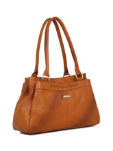 Load image into Gallery viewer, Women Tan Leather Handheld bag
