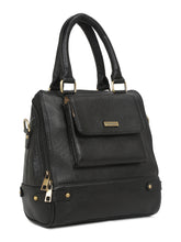 Load image into Gallery viewer, Women Leather Black Structured Handheld Bag
