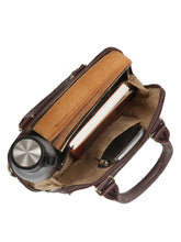 Load image into Gallery viewer, Women Leather Brown Structured Handheld Bag
