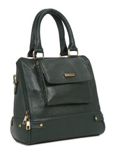 Load image into Gallery viewer, Women Leather Green Structured Handheld Bag
