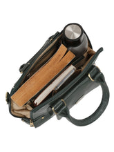 Load image into Gallery viewer, Women Leather Green Structured Handheld Bag
