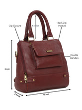 Load image into Gallery viewer, Women Leather Red Structured Handheld Bag
