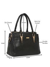 Load image into Gallery viewer, Women BlackTexture Leather Handheld Bag
