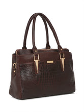 Load image into Gallery viewer, Women Brown Texture Leather Handheld Bag
