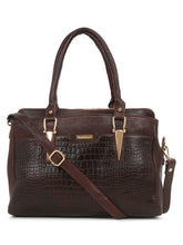 Load image into Gallery viewer, Women Brown Texture Leather Handheld Bag
