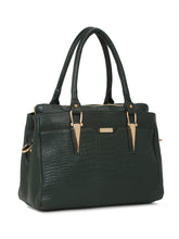 Load image into Gallery viewer, Women green Texture Leather Handheld Bag
