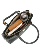 Load image into Gallery viewer, Women green Texture Leather Handheld Bag
