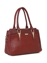 Load image into Gallery viewer, Women Red Texture Leather Handheld Bag
