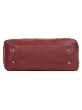 Load image into Gallery viewer, Women Red Texture Leather Handheld Bag
