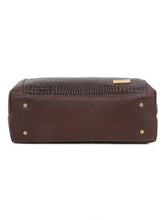 Load image into Gallery viewer, Women Brown Texture Leather Structured Handheld Bag
