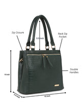 Load image into Gallery viewer, Women Animal Textured Leather Structured Handheld Bag with Cut Work
