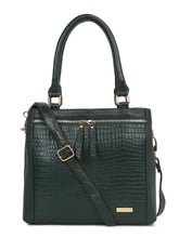 Load image into Gallery viewer, Women Animal Textured Leather Structured Handheld Bag with Cut Work
