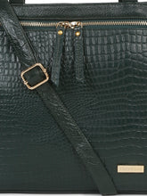 Load image into Gallery viewer, Women Animal Textured Leather Structured Handheld Bag with Cut Work
