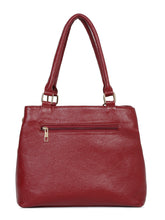 Load image into Gallery viewer, Women Red Texture Leather Structured Handheld Bag
