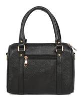 Load image into Gallery viewer, Women Black Texture Leather Structured Bag
