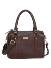 Load image into Gallery viewer, Women Brown Texture Leather Structured Bag
