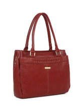 Load image into Gallery viewer, Women Red Texture Leather Handheld Bag
