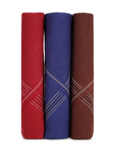 Load image into Gallery viewer, Men's Pack Of 3 Multi Color Handkerchief
