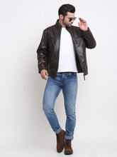 Load image into Gallery viewer, Men Choco Brown Leather Jacket
