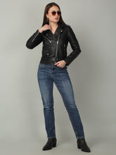 Load image into Gallery viewer, Women&#39;s Classic Leather Biker Jacket
